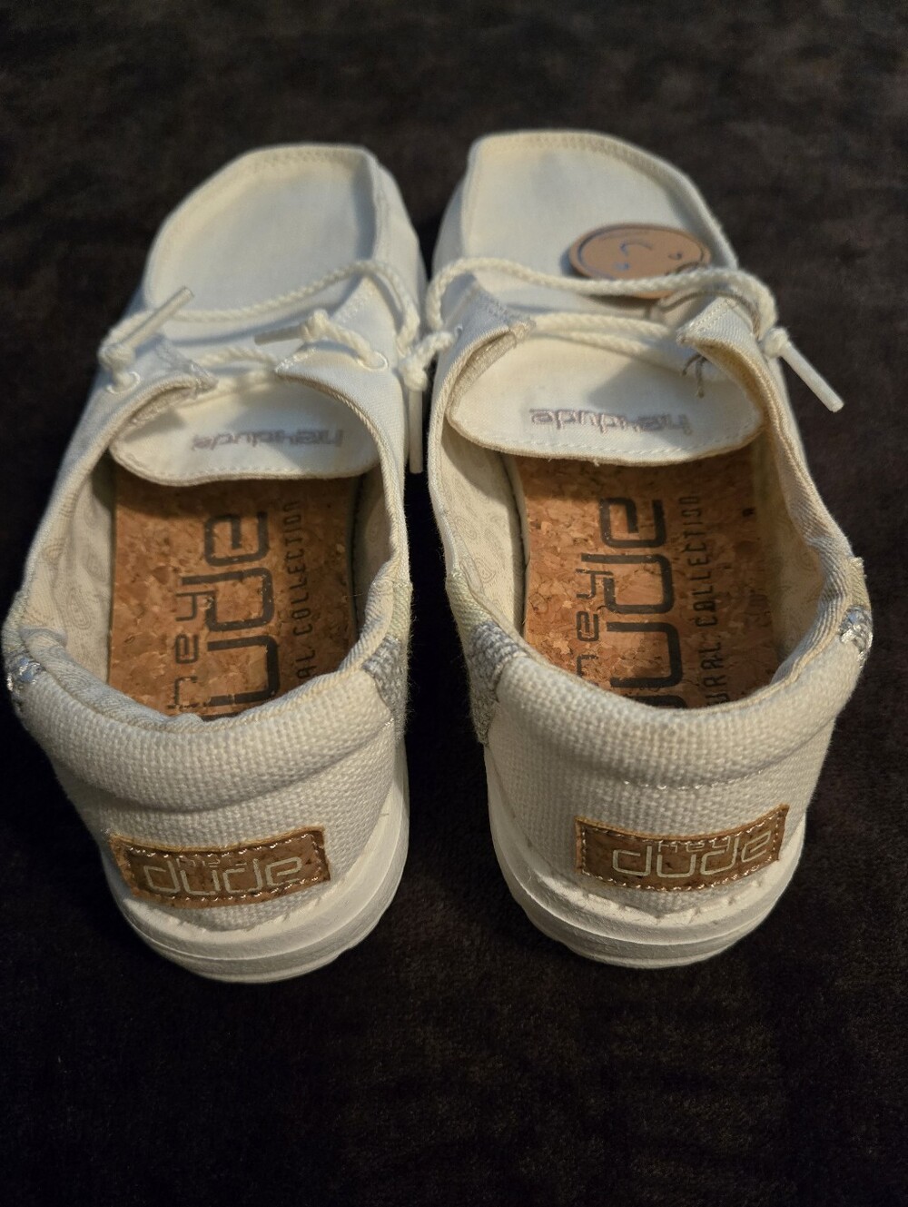 Womens Linen Natural White Hey Dudes Size 5 - Picture 2 of 6